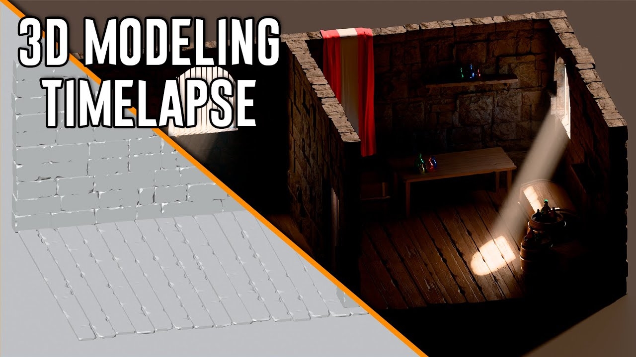 3D Моделирование логова разбойника в Blender 4.2 | TimeLapse смотреть онлайн