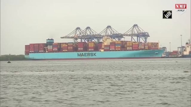 Keral के Kochi बंदरगाह पर पहुंचा सबसे बड़ा जहाज Maersk Edinburgh