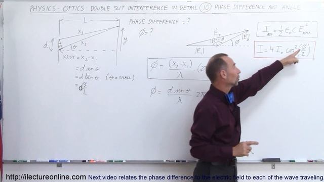 Physics 60 Optics: Double Slit Interference (10 of 25) Phase Difference and Angle смотреть онлайн
