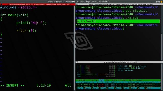 C programming class 1 (Print messages on the console) смотреть онлайн