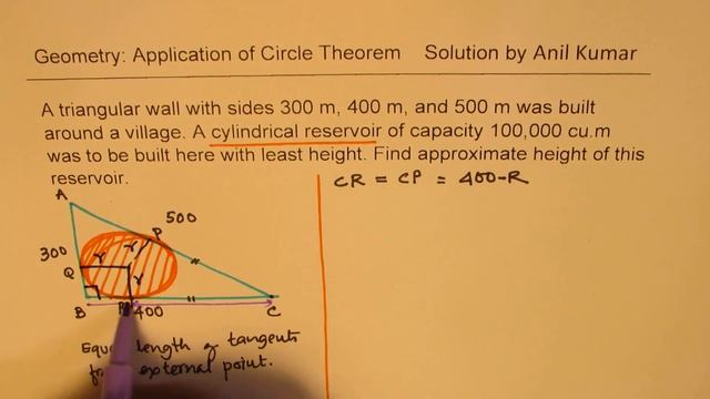 Find minimum height of reservoir surrounded by triangular boundary for 100000 cum volume смотреть онлайн