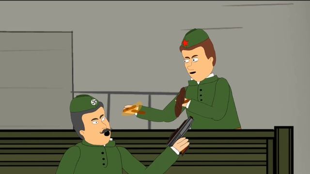 Анекдот. встреча Гитлера и русского солдата. мультанекдот смотреть онлайн