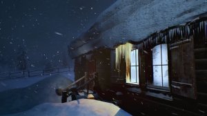 Звуки снежной бури и завывания ветра - Снежная деревня - Зима в Болгарии - Расслабляющее видео