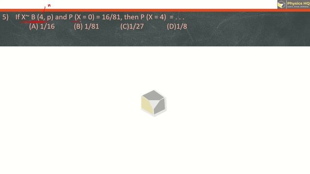 Binomial Distribution | Miscellaneous 8 | Part 1 | Physics HQ | Class 12 | Maths-II | Prof. Sandeep смотреть онлайн