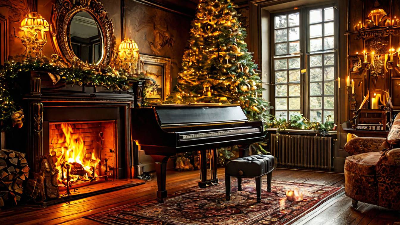 Волшебство Уюта: Музыка у Камина & Снежная Симфония ❄️ | Успокаивающее Piano для Души ✨🔥 смотреть онлайн