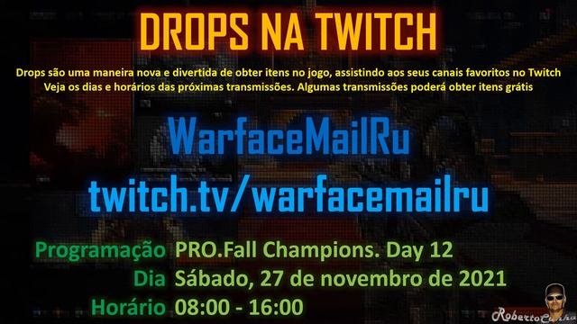 Warface - Drops Na Twitch Do Dia 27-11-2021 às 8h Até 16h
