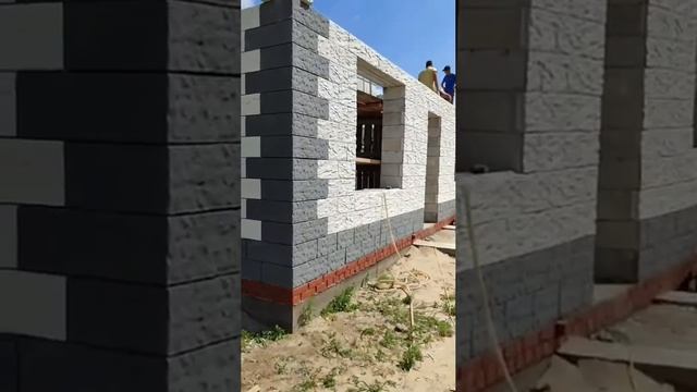 Фибропенобетонные блоки. Строится новый дом.