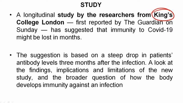 How immunity develops in human body? Latest findings of King’s College London explained #UPSC #IAS смотреть онлайн