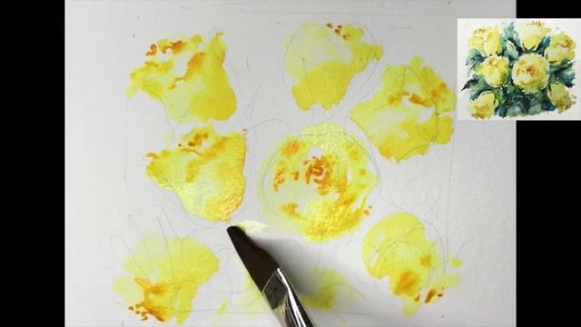 LooseWatercolours.com 'Lemon Yellow Roses' with Andrew Geeson смотреть онлайн