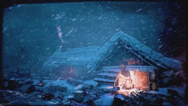 Снежная буря, звуки штормового сна на 5 часов | Снежная буря в горной деревне смотреть онлайн