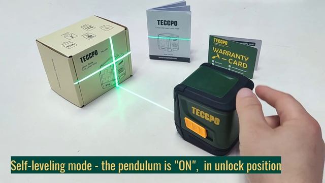 TECCPO Green beam Line Laser TPLL01D Manual mode and Self levelling mode смотреть онлайн