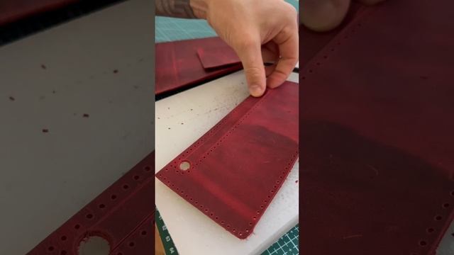 Процесс создания кошелька лонгер из натуральной кожи 🔥