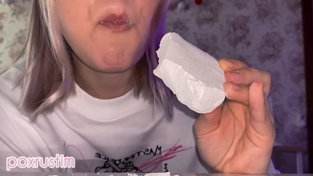 ASMR | СУХОЙ ХРУСТ ПЛИТКОЙ «МАЙ» 💜 #asmr #crunch #асмр #mukbang #хруст #chalk #мел #drychalk