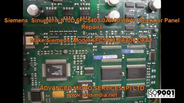 Siemens Sinumerik 810D 6FC5403-0AA00-0AA1 Operator Panel Repairs@amsindia.net смотреть онлайн