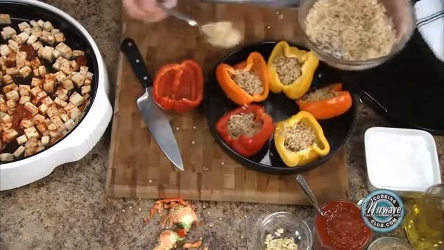 Nuwave Oven - How To Prepare Stuffed Peppers With Tofu