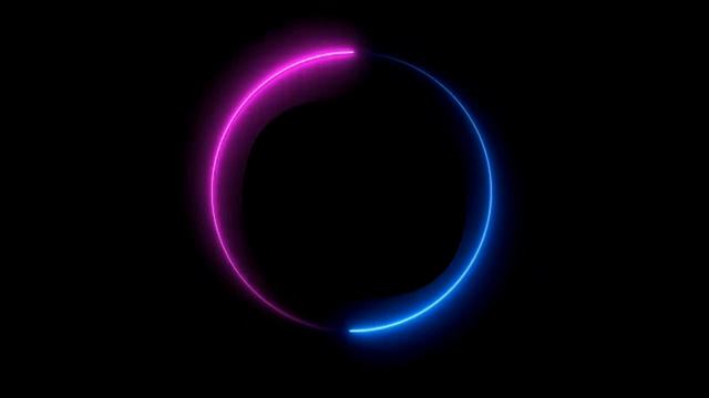 Neon Circle Black Screen