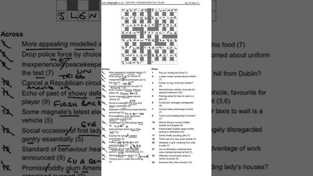 Daily Telegraph prize crossword 29688 answers and walkthrough Sat 29th May.mp4 смотреть онлайн