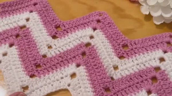 Узор крючком «зигзаг» - Вязание крючком для начинающих