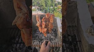 Овощи на мангале и сувид шашлык