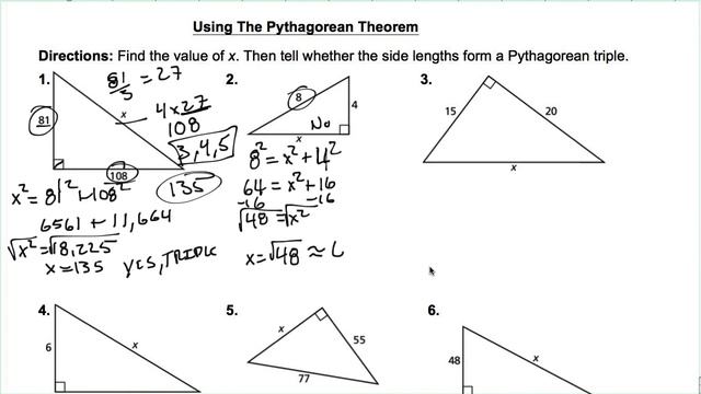 9.1 Pythagorean Theorem смотреть онлайн