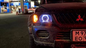 Mitsubishi Montero Sport установка, подключение bi-led линз, масок фар. Dixel YH3 Double. Icomroad.