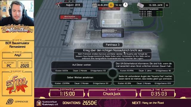 ZFM 2021: BER Bausimulator Remastered Any% von ChuckJuck смотреть онлайн