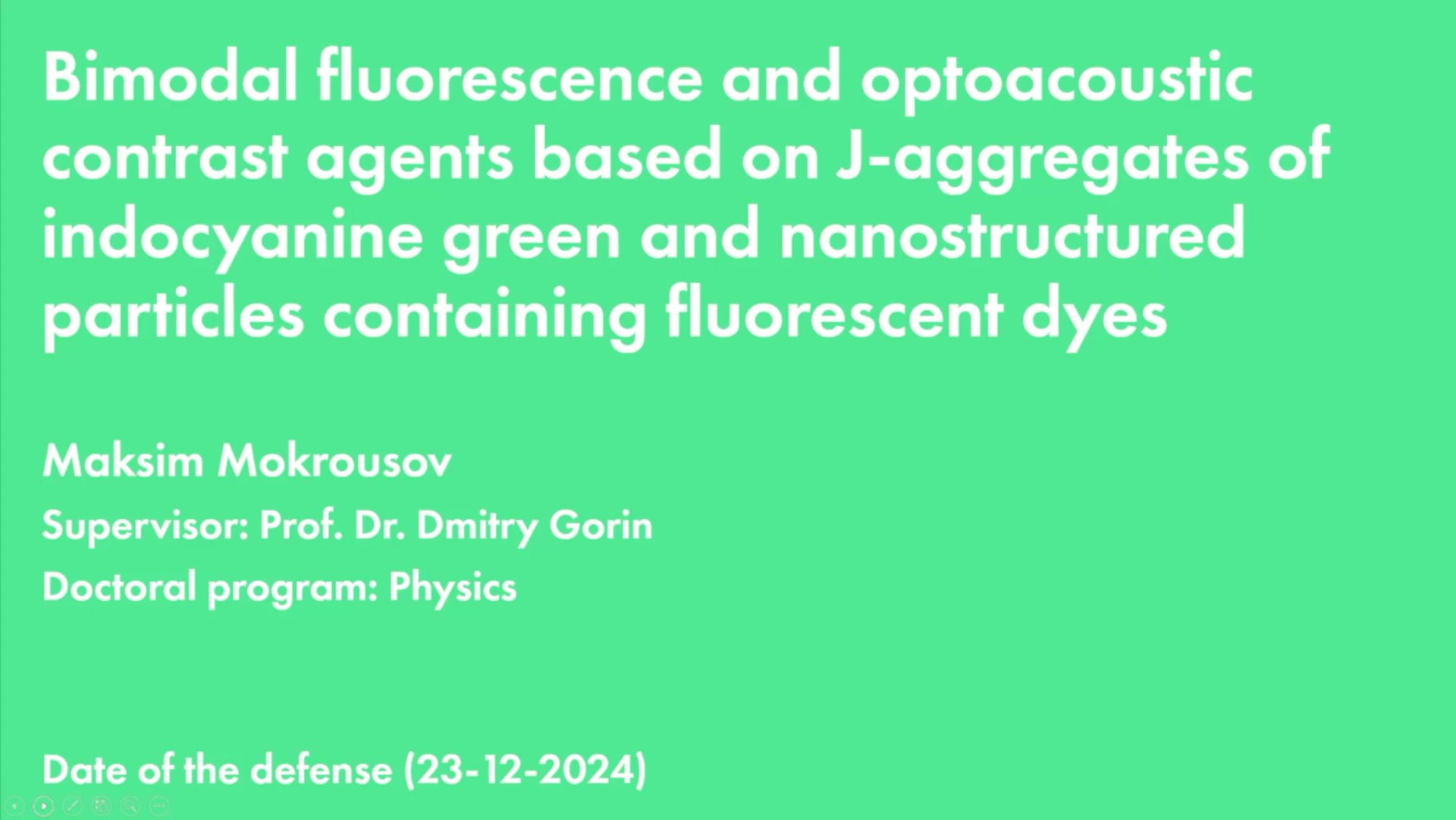 PhD Thesis Defense. Maksim Mokrousov