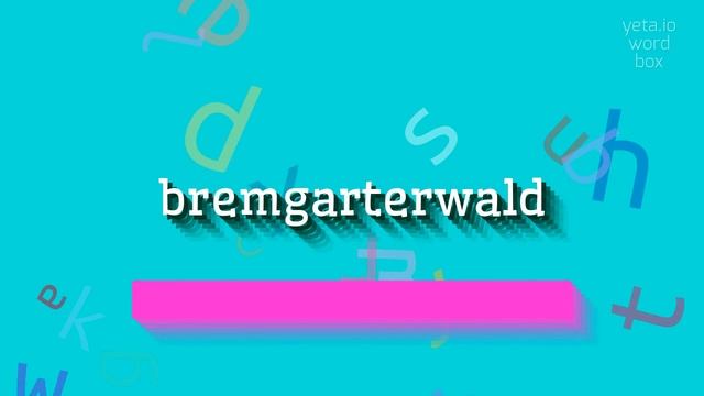 HOW TO SAY BREMGARTERWALD? #bremgarterwald смотреть онлайн