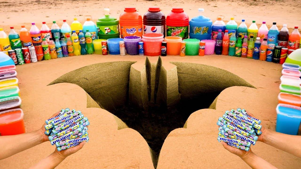 Гигантское извержение зубной пасты, Гигантской Пепси, Фанты