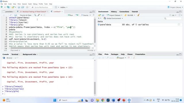 20. Augmented Dickey Fuller (ADF) Test in R & R-Studio || Dr. Dhaval Maheta смотреть онлайн