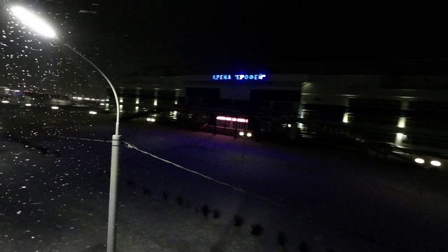 полёт ночью в снежную погоду