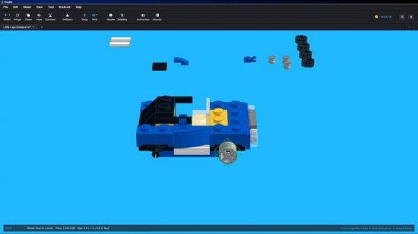 Build with Studio 2.0 - LEGO Mini Blue Car - Tutorial