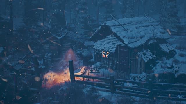 Лучшая онлайн зимняя вьюга 2025 года | Уютная зимняя хижина и прекрасная зима для сна смотреть онлайн