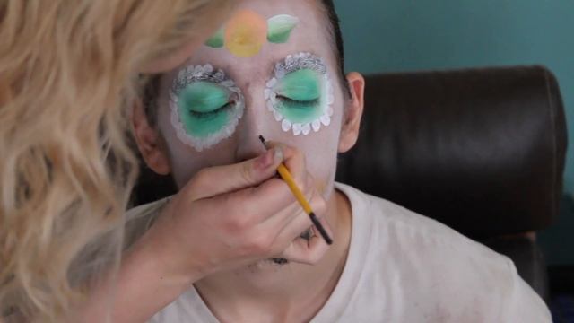 Prayer In C Music Video - Full Face Sugar Skull Face Paint Tutorial смотреть онлайн