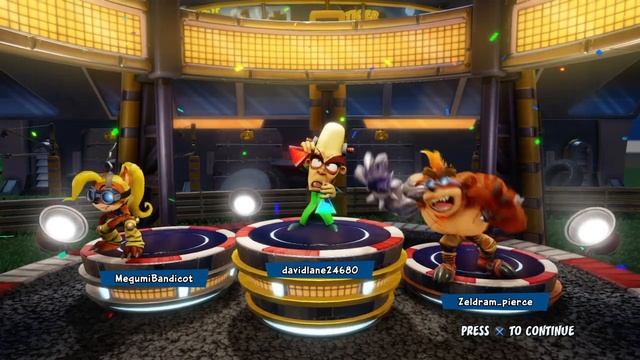 N. Brio, Evil Coco and Evil Crunch Bandicoot Winning Podium. (Crash Nitro Fueled) смотреть онлайн