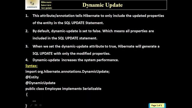 HB70. Hibernate - Dynamic Update Annotation смотреть онлайн