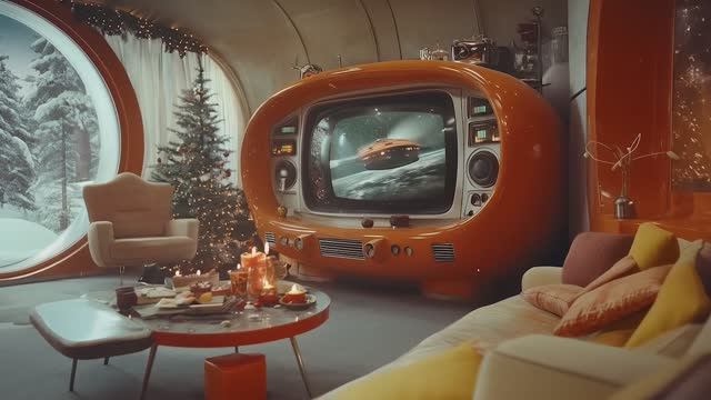 26min of Retro-Future Christmas JAZZ ~ 10 Tracks - Randomized 1960s Sci-Fi AI Video Clips смотреть онлайн