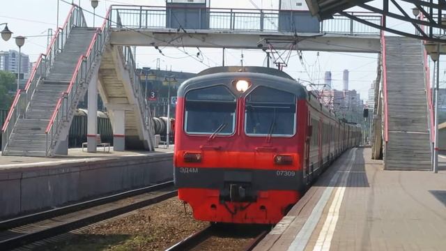 Электропоезд ЭД4МК-0073 станция Москва-Сортировочная 29.05.2017 смотреть онлайн