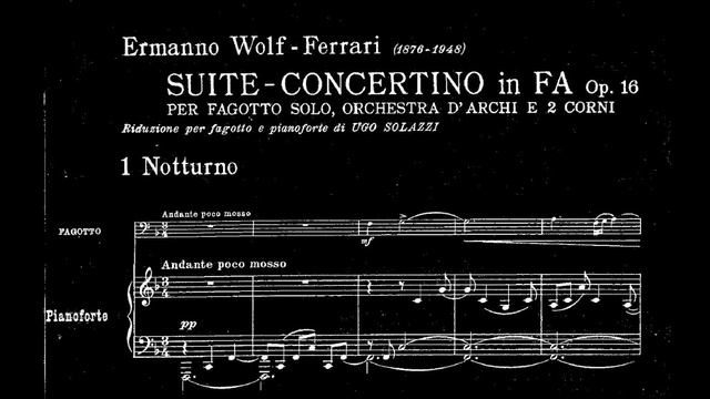Вольф-Феррари - Сюита-Концертино Ор.16
