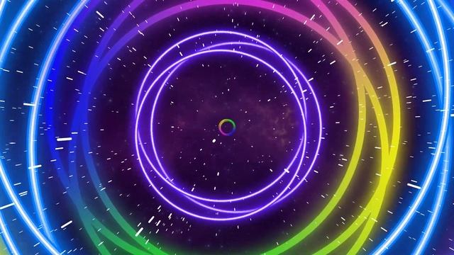 Neon Circles Tunnel Loop Live Background 1 HOUR | 4K UltraHD Video смотреть онлайн