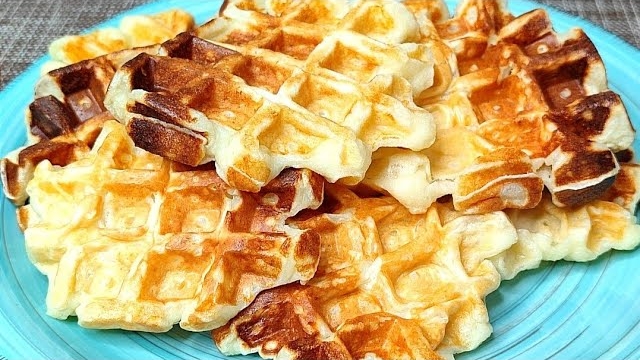 Вкусный завтрак или перекус. Творожные вафли. смотреть онлайн