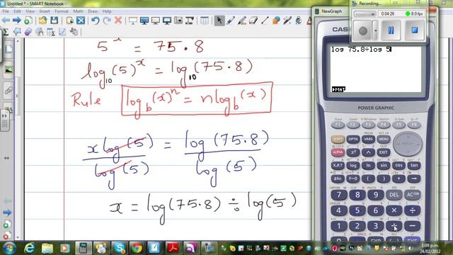 Solving exponential equation using log смотреть онлайн