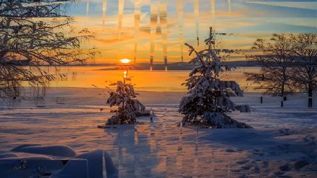 Зимний пейзаж. Новогодний футаж. Зимний футаж. Красивый футаж для видео. Фоновый футаж. Видеофон. смотреть онлайн