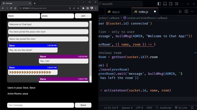 Real Time Chat App with Users, Rooms _ Node.js, Express, Socket.io смотреть онлайн