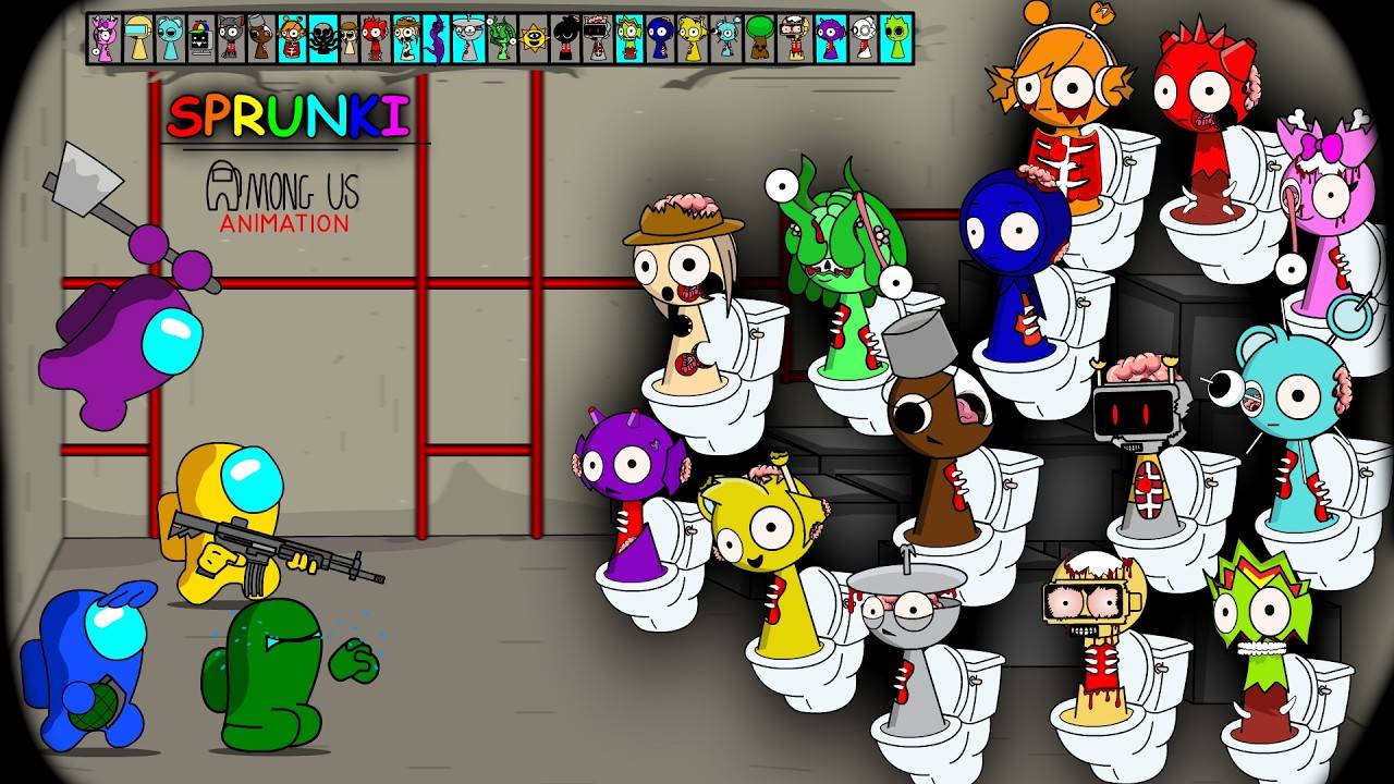 AMONG US VS SPRUNKI SKIBIDI TOILET ALPHABET LORE АНИМАЦИЯ смотреть онлайн