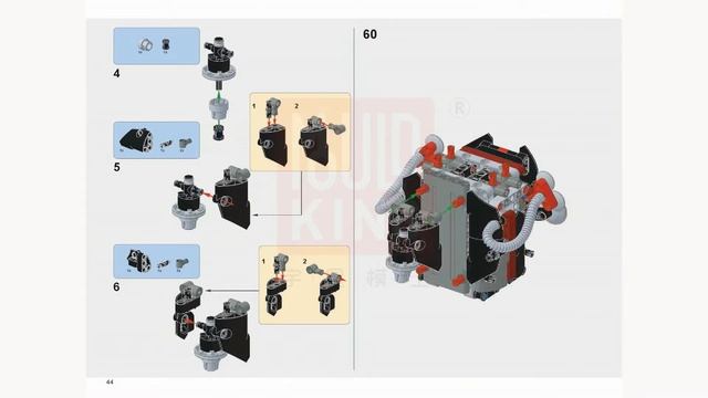 Mould King 13028 Building Instructions, Xturboman Intelligent RC DIY Robot , Manual free download смотреть онлайн