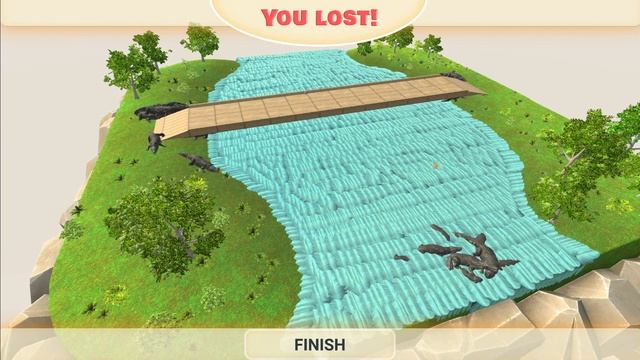 River bridge. Crocodile prey if you fall! | Animal Revolt Battle Simulator смотреть онлайн