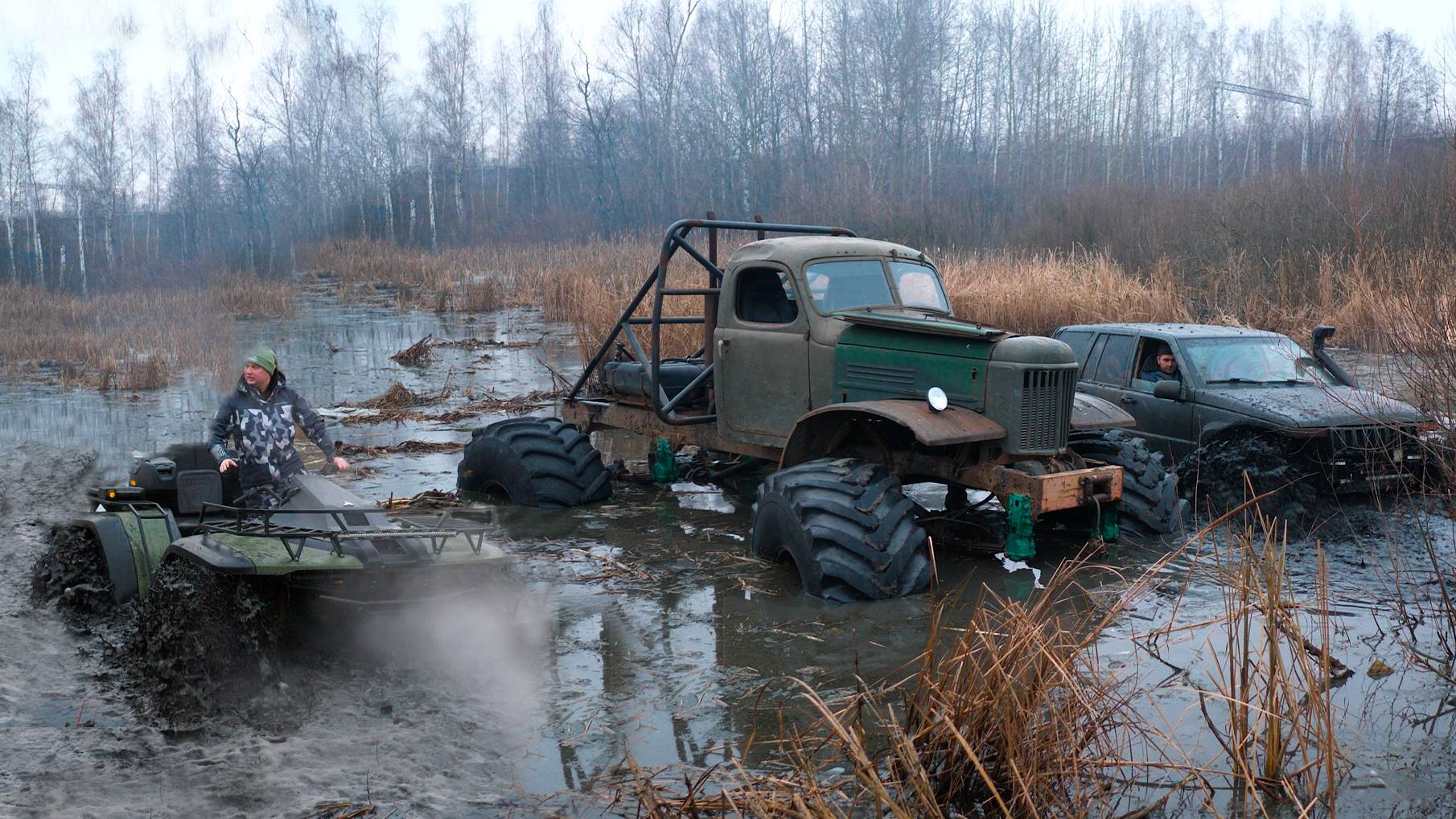 ЭВАКУАЦИЯ ЗИЛ 157, ЧТО МЫ НАТВОРИЛИ? Вездеход SNARK едет, а JEEP хандрит смотреть онлайн