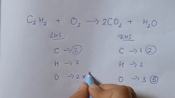 How to balance: C2H2 + O2 = CO2 + H2O
