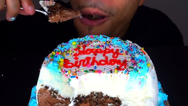HAPPY BIRTHDAY CAKE JERRY ASMR EATING ICE CREAM CAKE TALKING BIG BITES MUKBANG смотреть онлайн